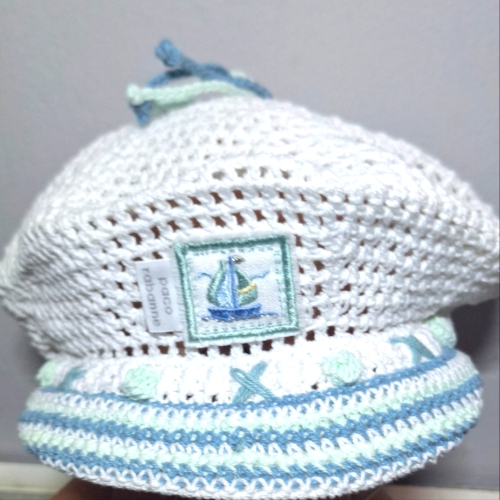New Crochet Baby-Infant Hat size 0-12 months ilorin Sailor Sea Paco Rabanne